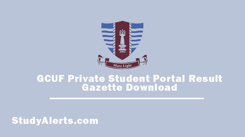 GCUF Private Student Portal Result Gazette Download