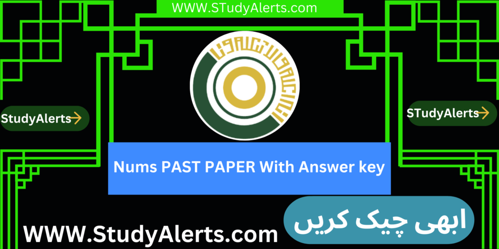 NUMS Past Papers With Answer Key
